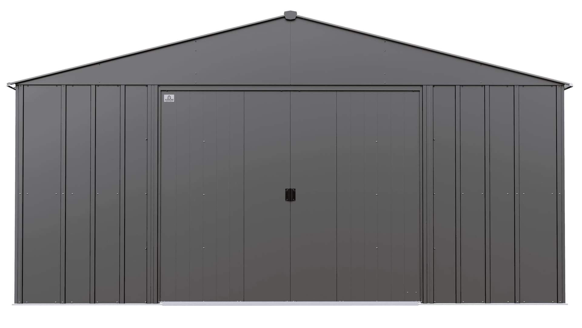 Arrow Classic 14x12-ft Charcoal Lockable Metal Shed