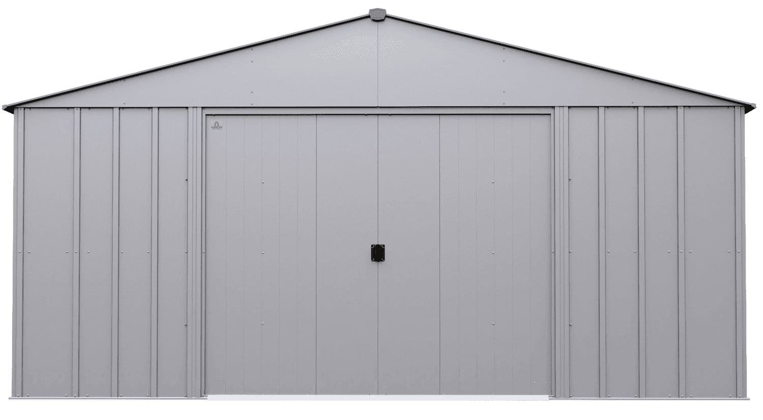 Arrow Classic 14x14-ft Flute Grey Corrosion-Resistant Steel Shed