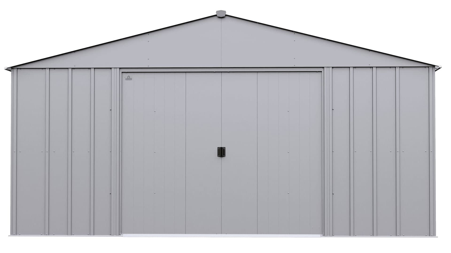 Arrow Classic 14x12-ft Flute Grey Corrosion-Resistant Steel Shed