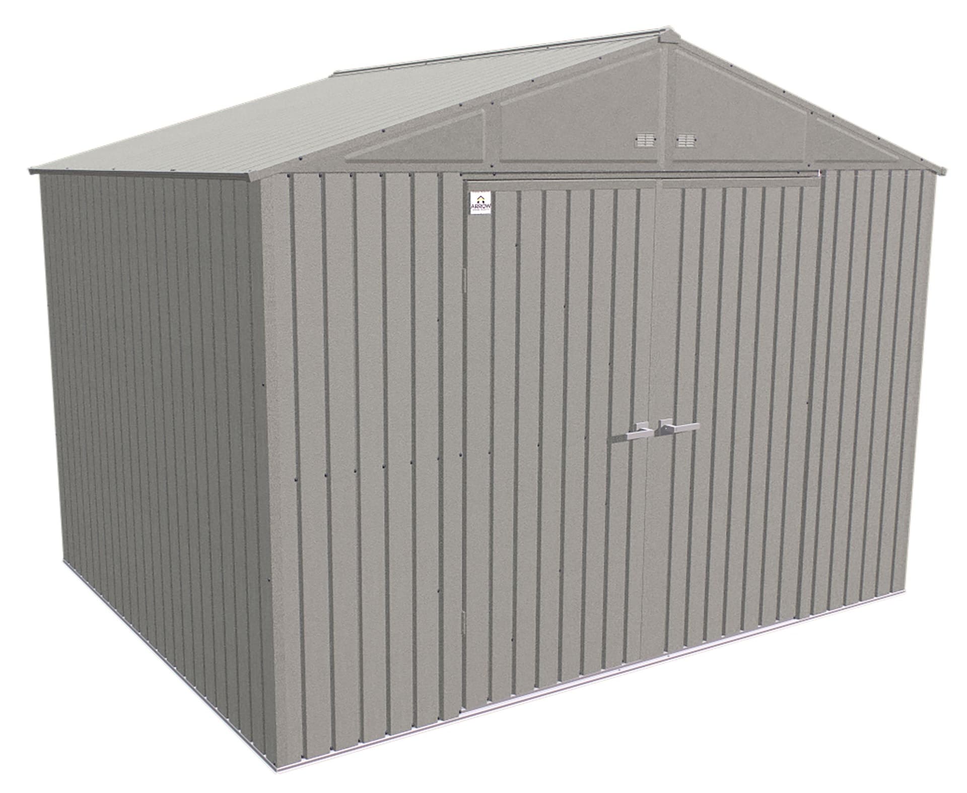 Arrow Elite 12x16-ft Cool Grey Corrosion-Resistant Steel Shed