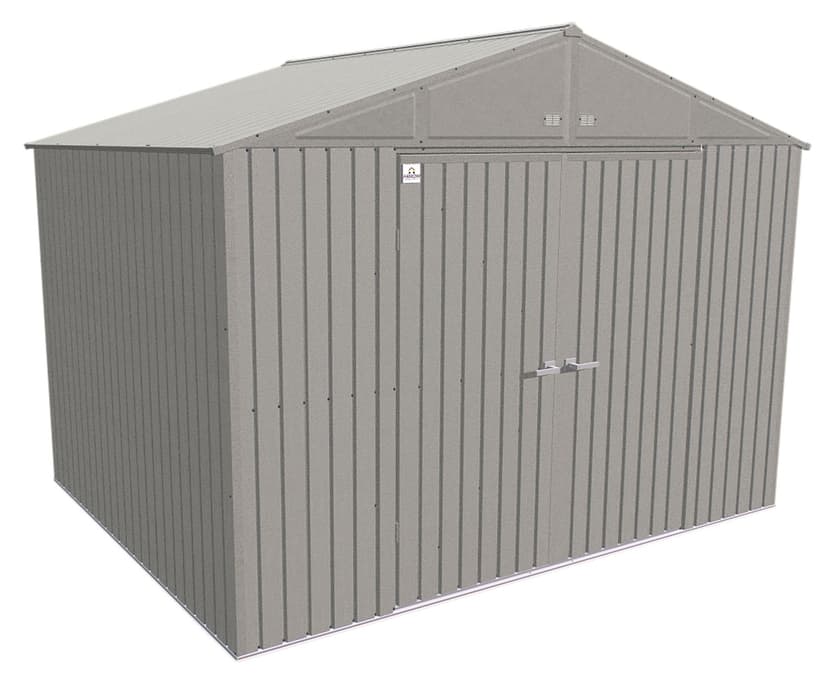 Arrow Elite 12x16-ft Cool Grey Corrosion-Resistant Steel Shed