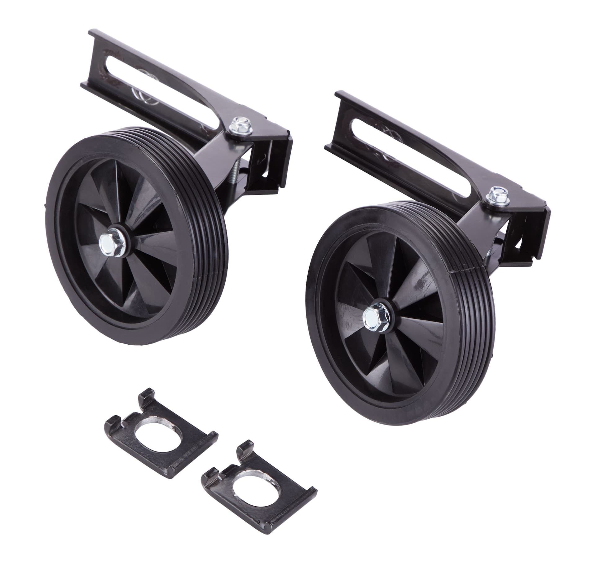 Raleigh Adjustable Training Wheels for Bikes 12-in-18-in, Black