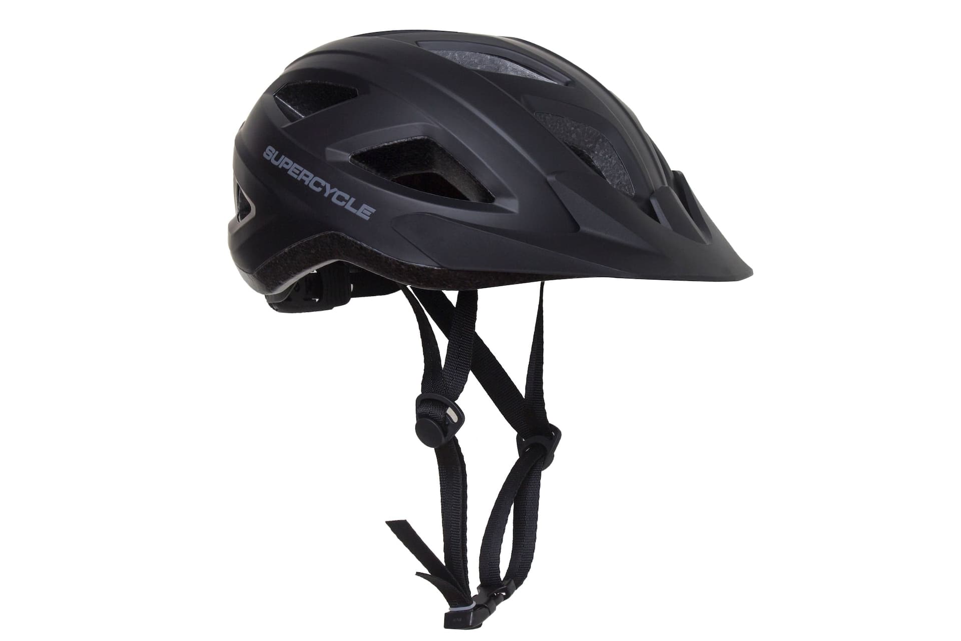 Supercycle Journey Lightweight Adult Helmet, M/L, Black