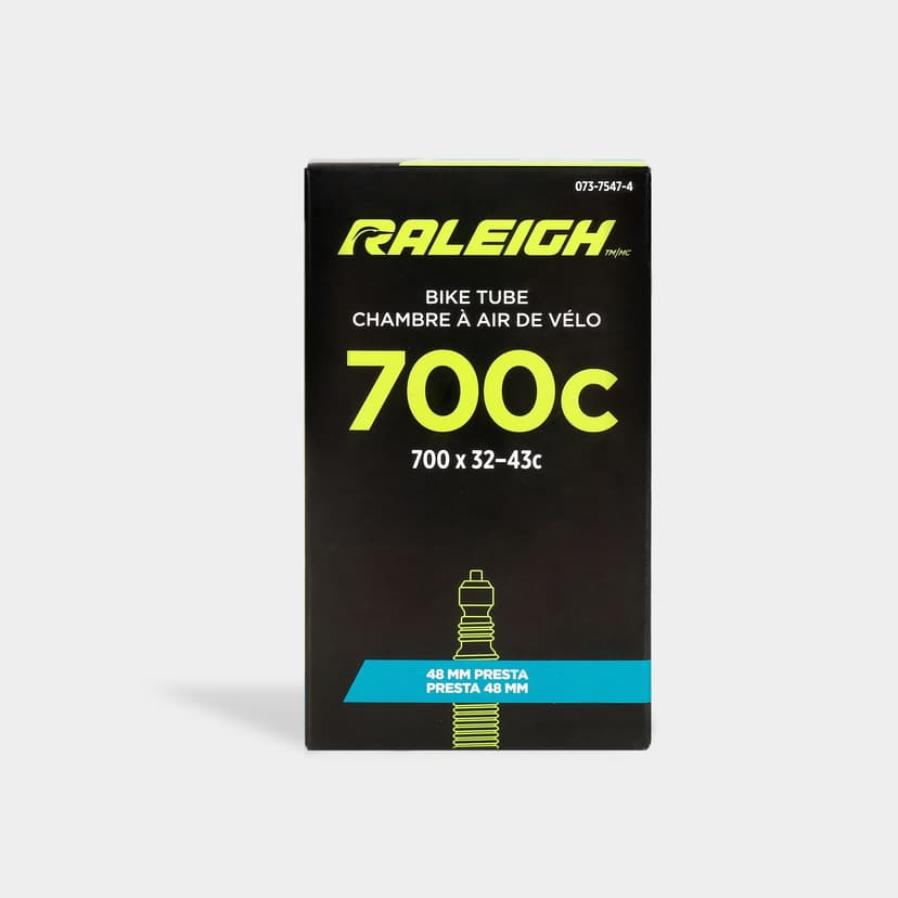 Raleigh Butyl Bike Tube 48-mm Presta, 700-c x 32-43-c