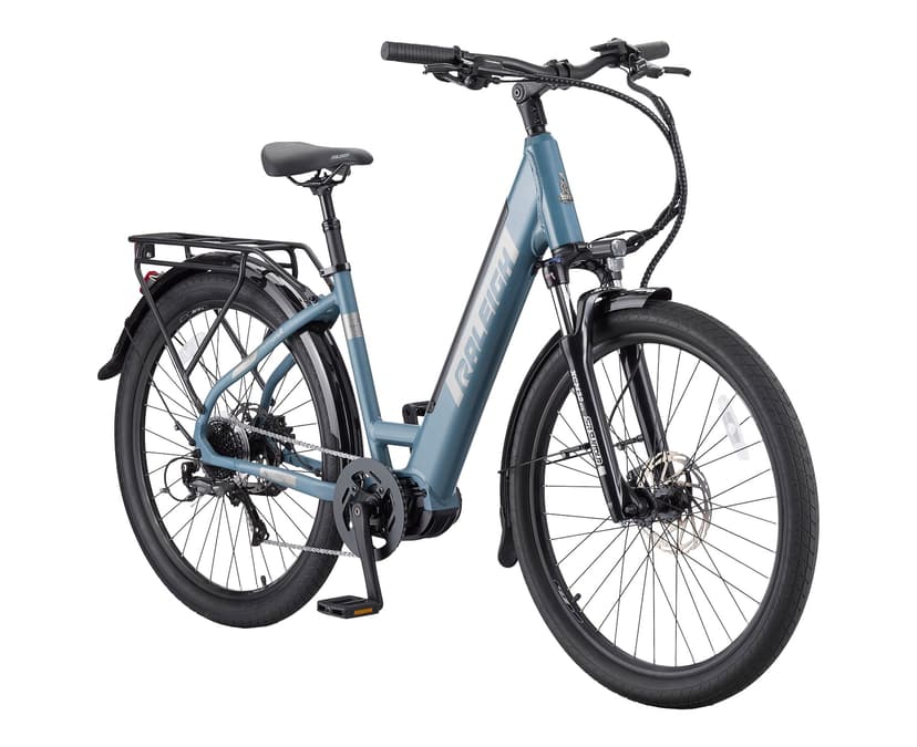Raleigh Getaway Pro Electric Bike with Shimano 8-Speed Altus Shifter, 27.5-in, Grey