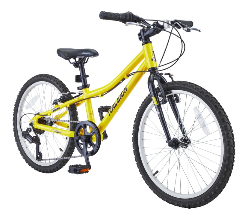 Raleigh Vibe Youth Bike with Alloy V-brakes, 20-in, Yellow
