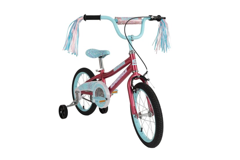 Supercycle Radium Kids' Bike with Training Wheels, Rose, 16-in