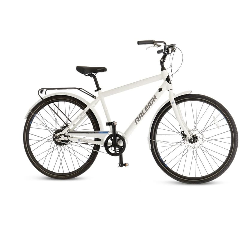 Raleigh Dobson Comfort Electric Bike, Lightweight & LCD Display-Integrated, 700C Wheels, White