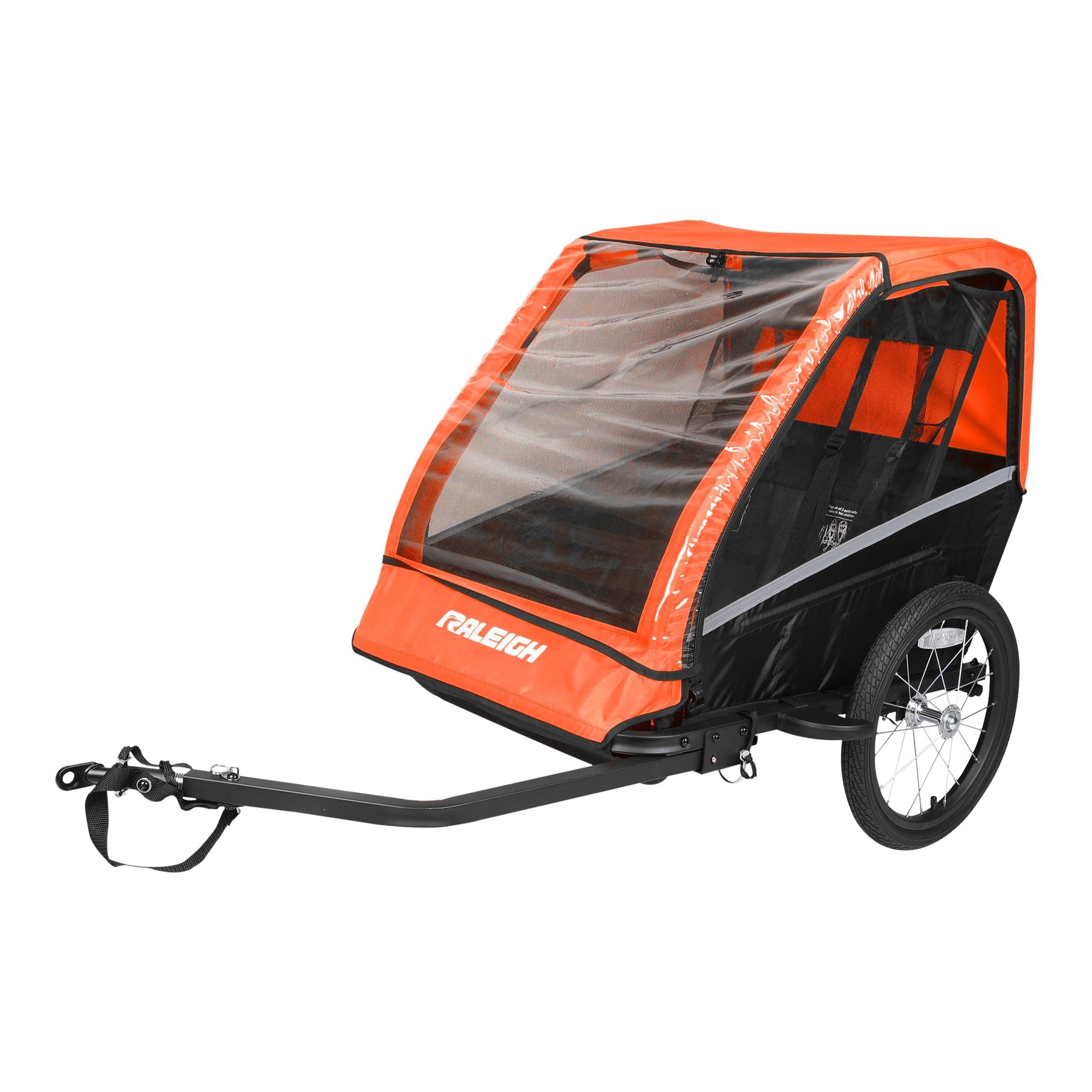 Raleigh Jaunt Bike Trailer, All Weather, Quick Assembly, Orange