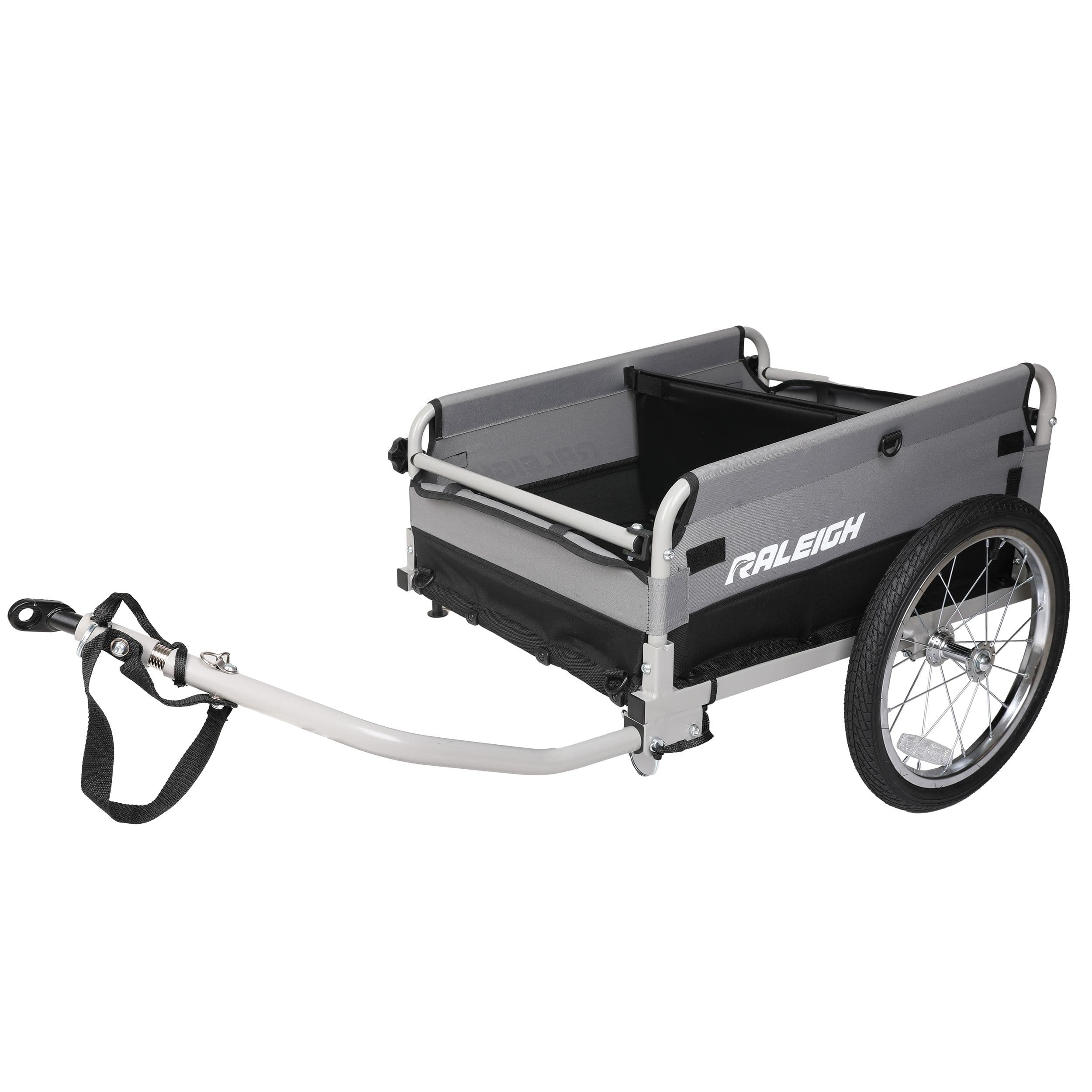 Raleigh Transport Bike Trailer with Weather Resistant Cover, Grey