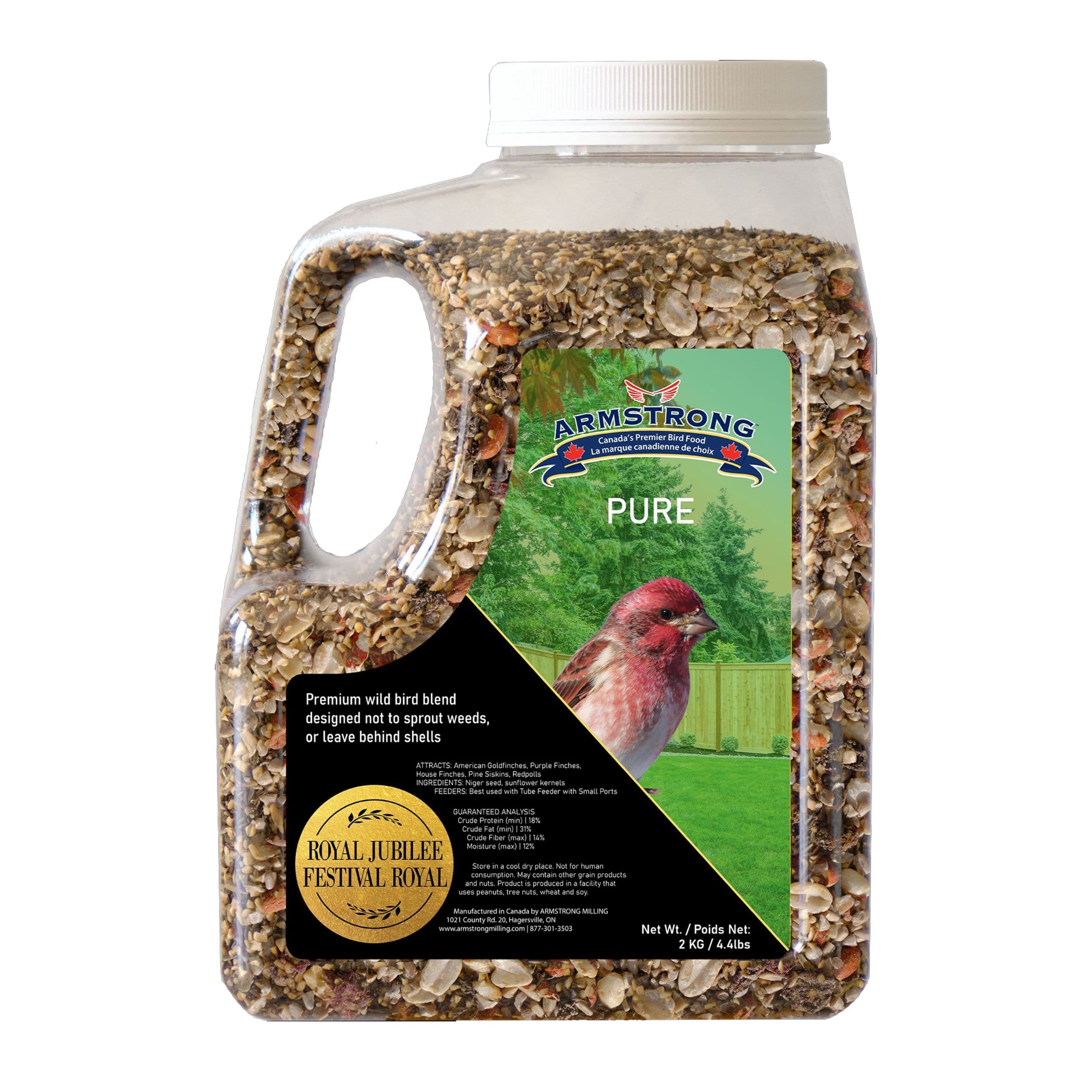 Armstrong Royal Jubilee Pure Premium Wild Bird Food Blend Jug, 2-kg