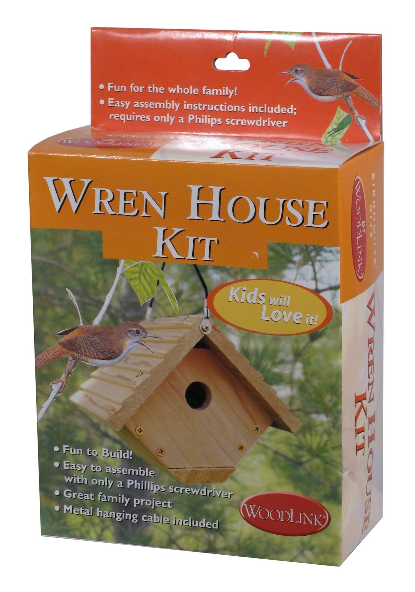 DIY Hanging Wooden Wren Bird House Building Kit for Kids