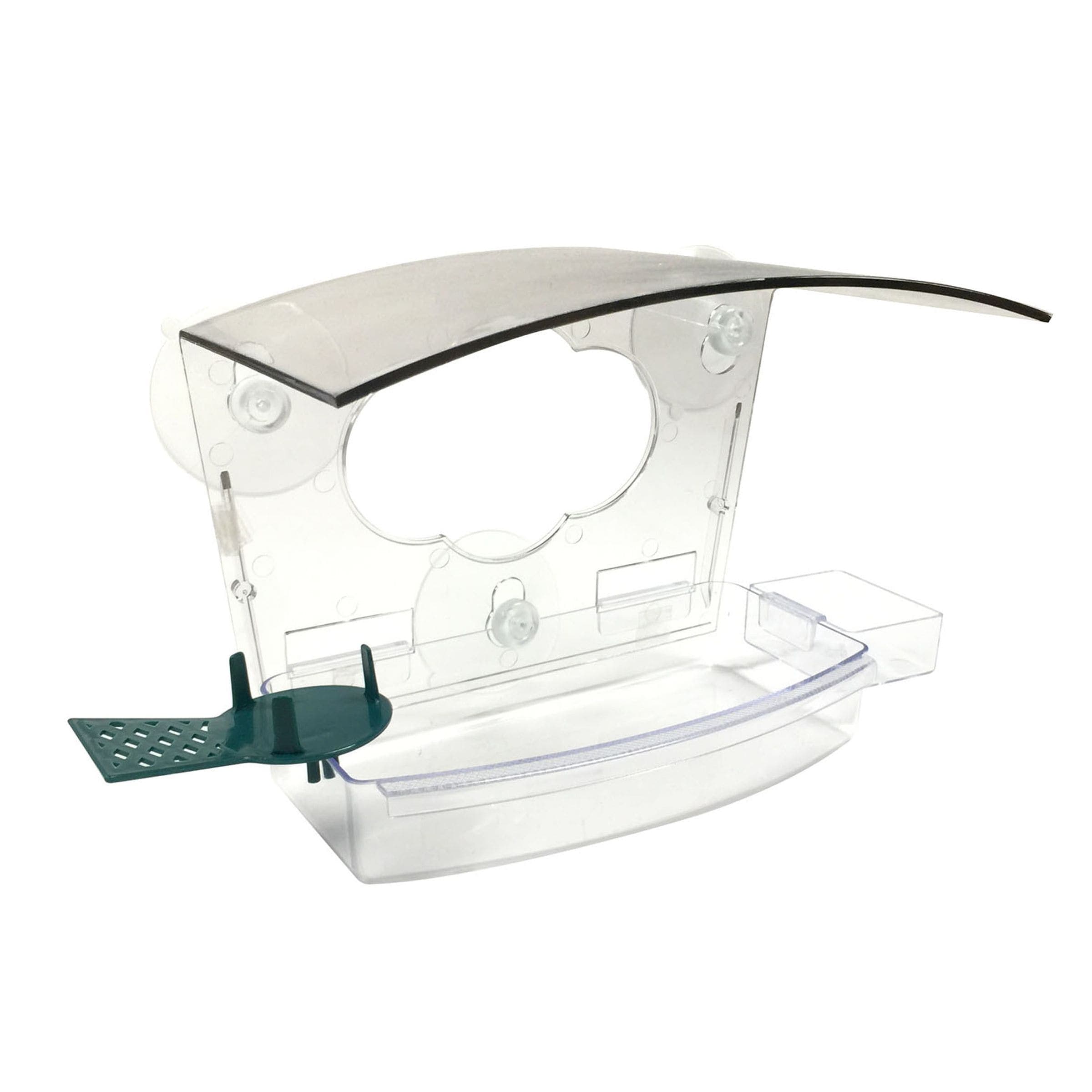Mixed Treat Clear Window Plastic Bird Feeder with Suction Cups, 9.6-oz Capacity