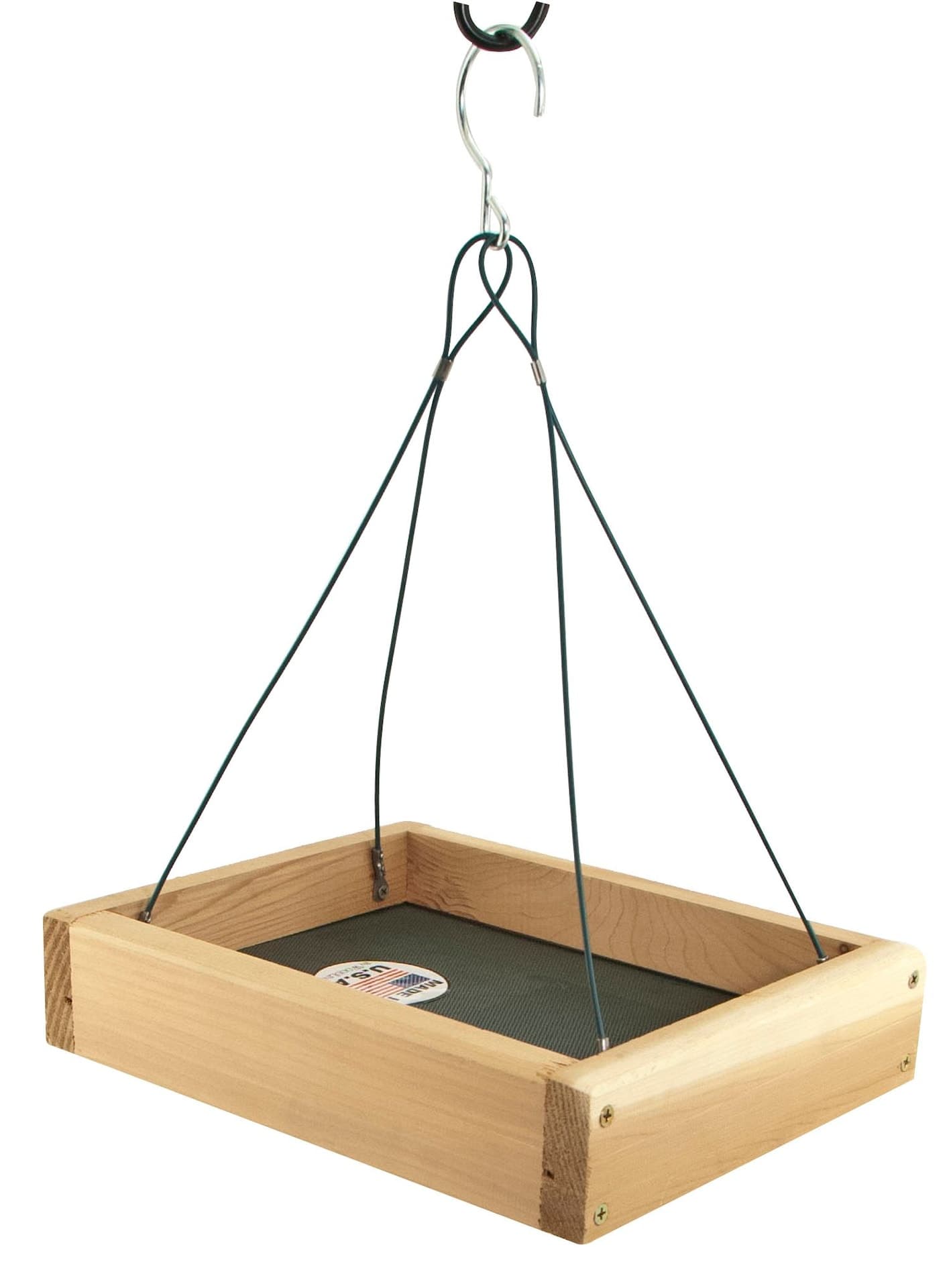 Panacea Cedar Platform Bird Feeder, Drainage Bottom, Rust-Free