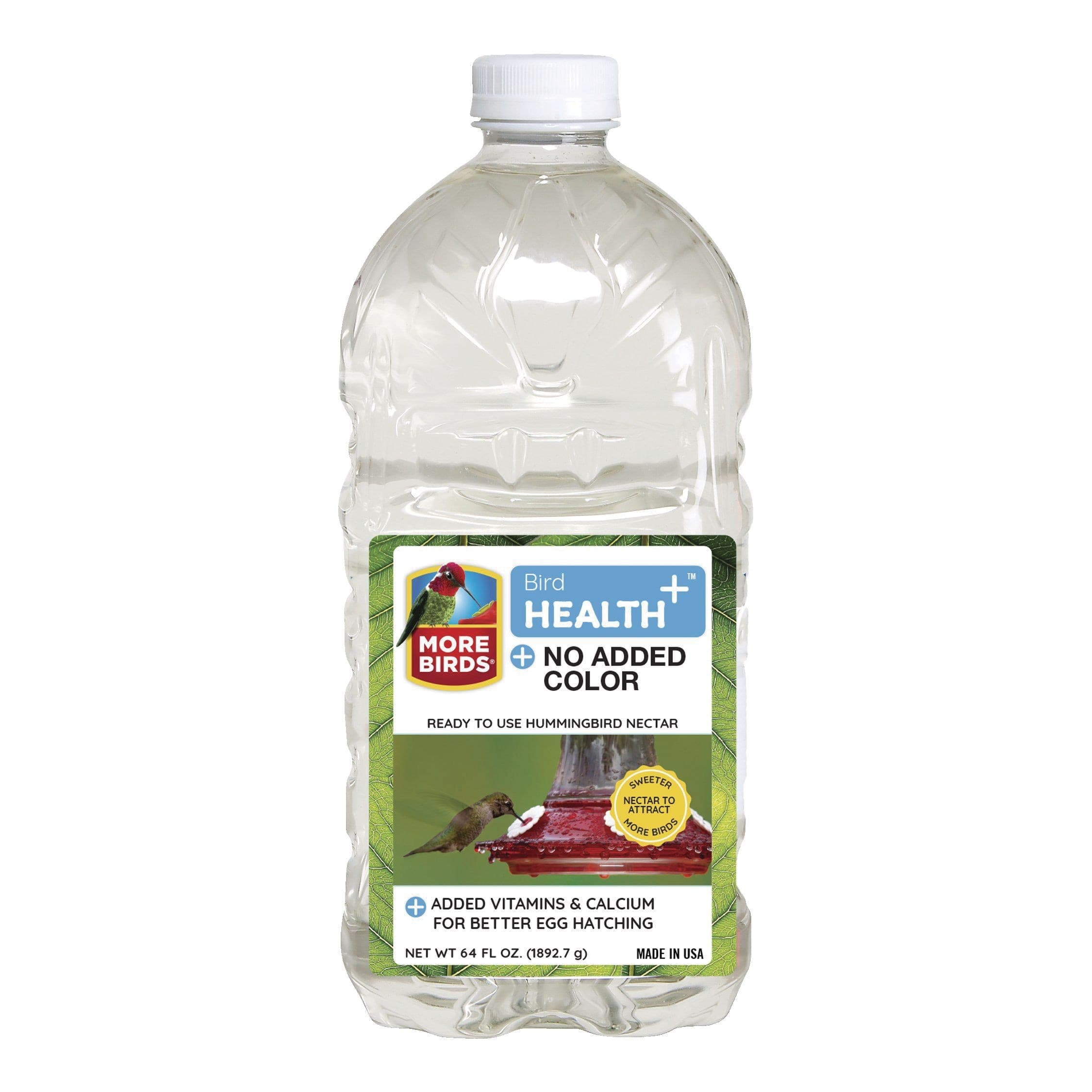 More Birds® Bird Health+™ Natural Clear Ready-to-Use Hummingbird Nectar, 64-oz