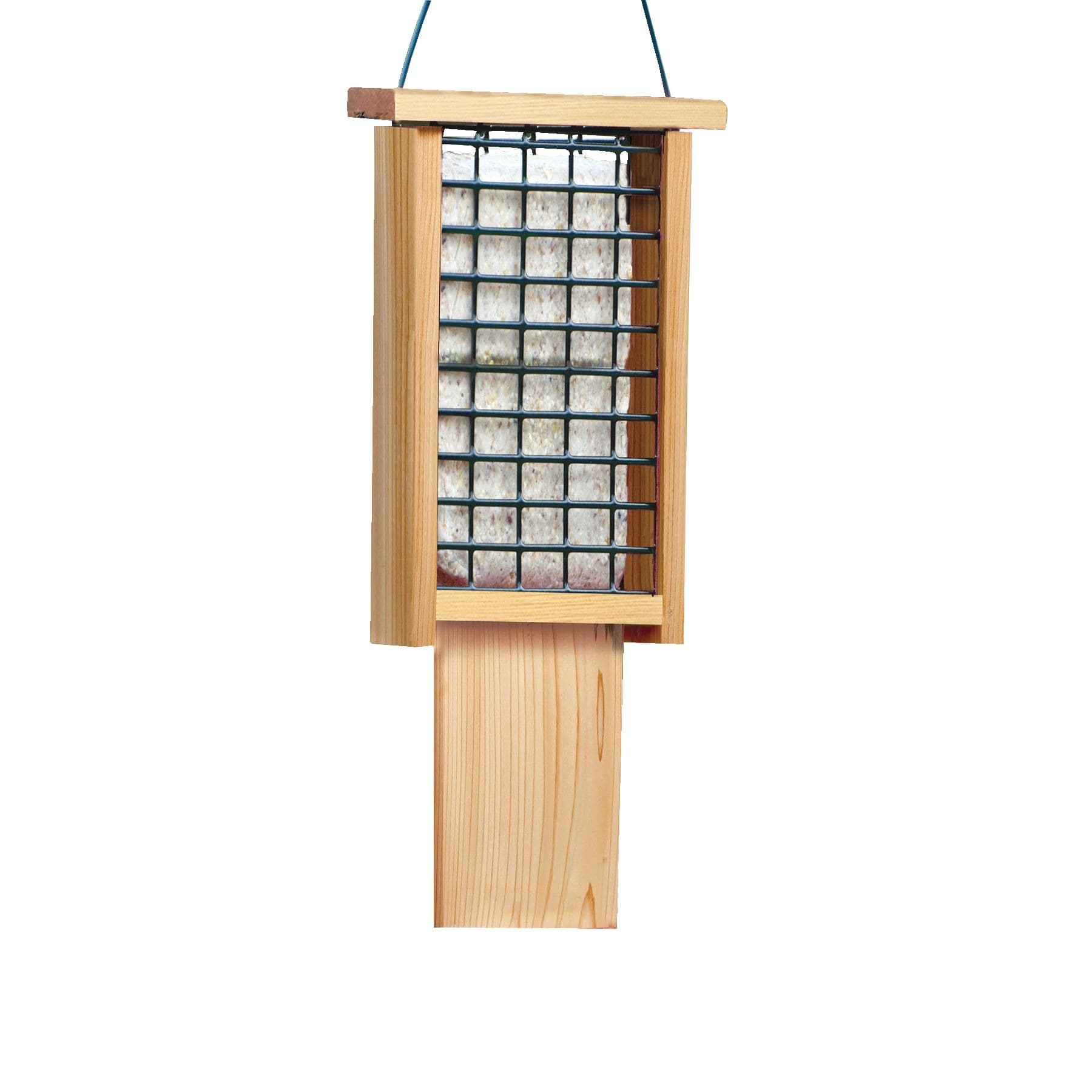 Panacea Wood Suet Feeder, Rust-Free, Easy Fill