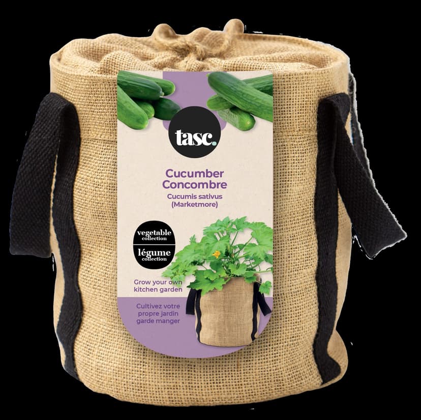 Seeds Are Easy, Vegetable Kit, Cucumber, Comes with Jute Planter, Potting Soil, Seeds