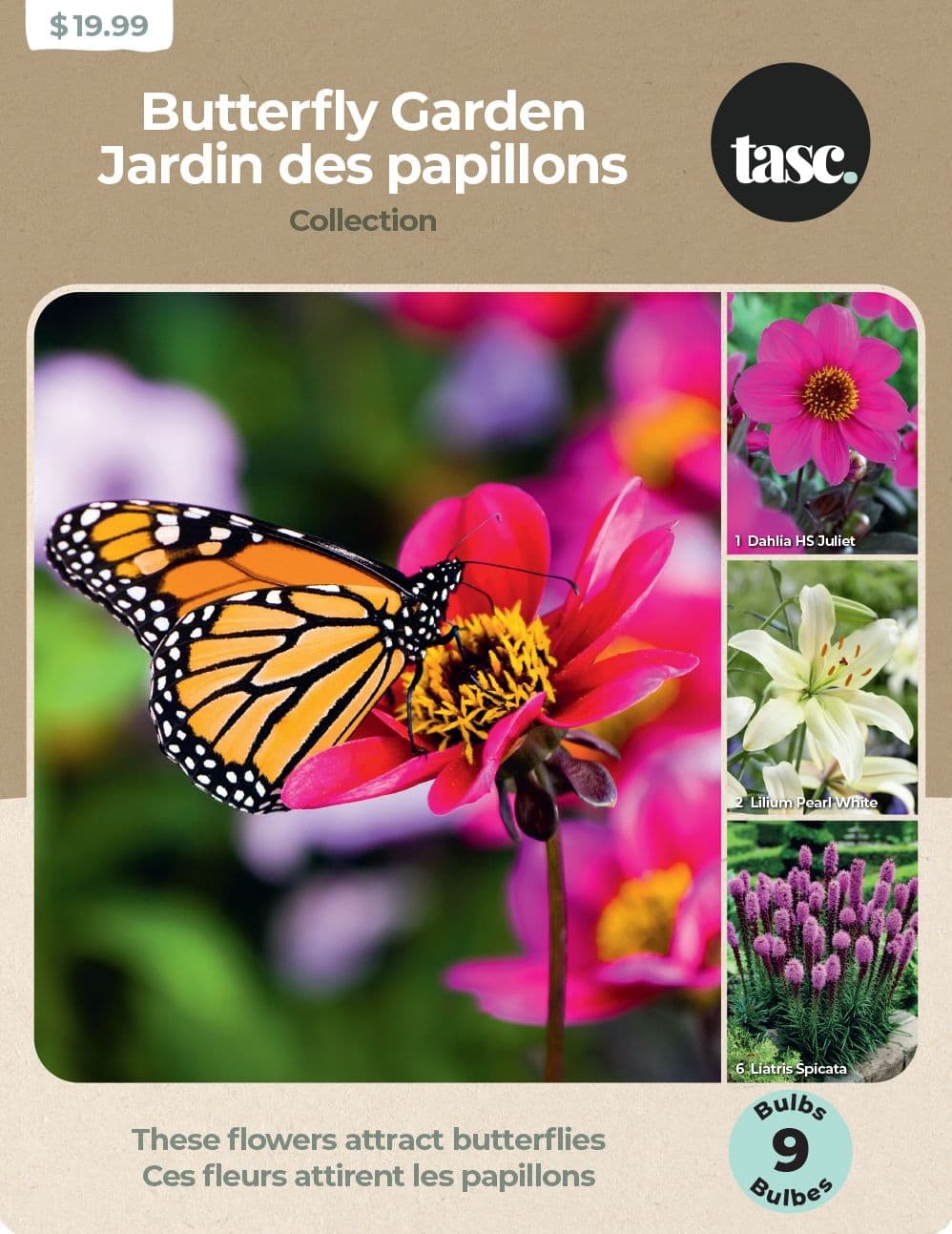 Bulbs Are Easy, Butterfly Garden Collection includes Dahlia, Lilium, Liatris bulbs