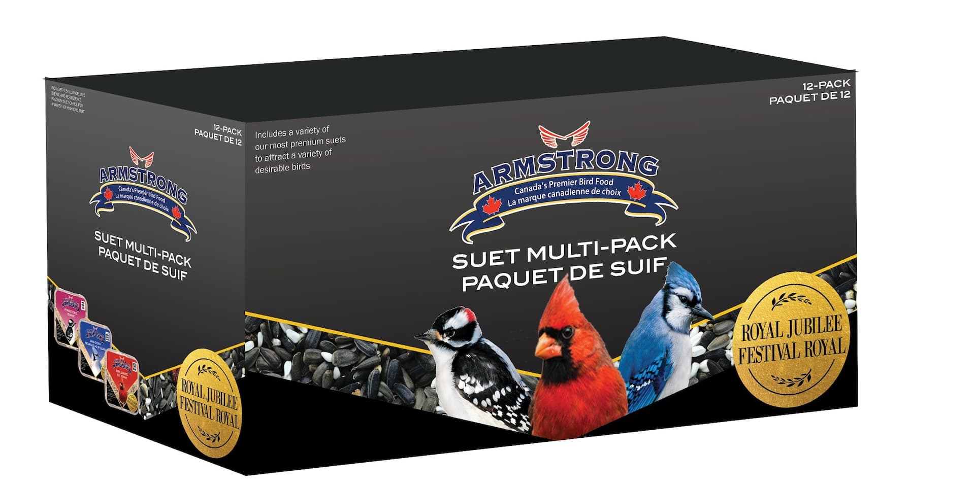 Armstrong Wild Bird Food Royal Jubilee Variety Suet Cake, 10.6 Ounces, 12-Pack