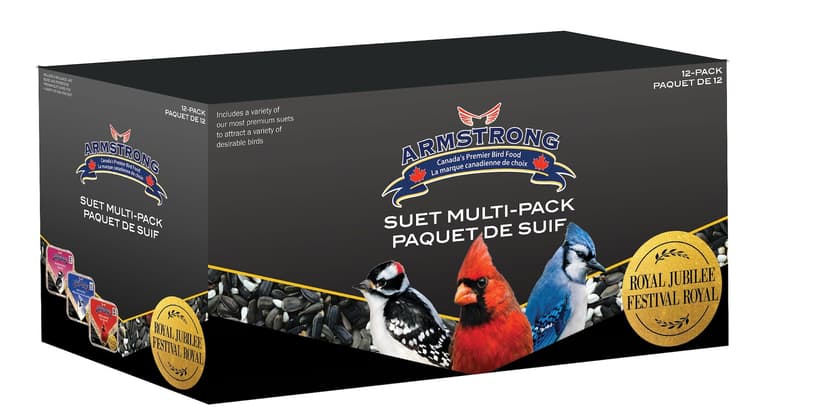 Armstrong Wild Bird Food Royal Jubilee Variety Suet Cake, 10.6 Ounces, 12-Pack