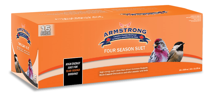 Armstrong Wild Bird Food Four Season Suet Cake, 11.3 Ounces, 15-Pack