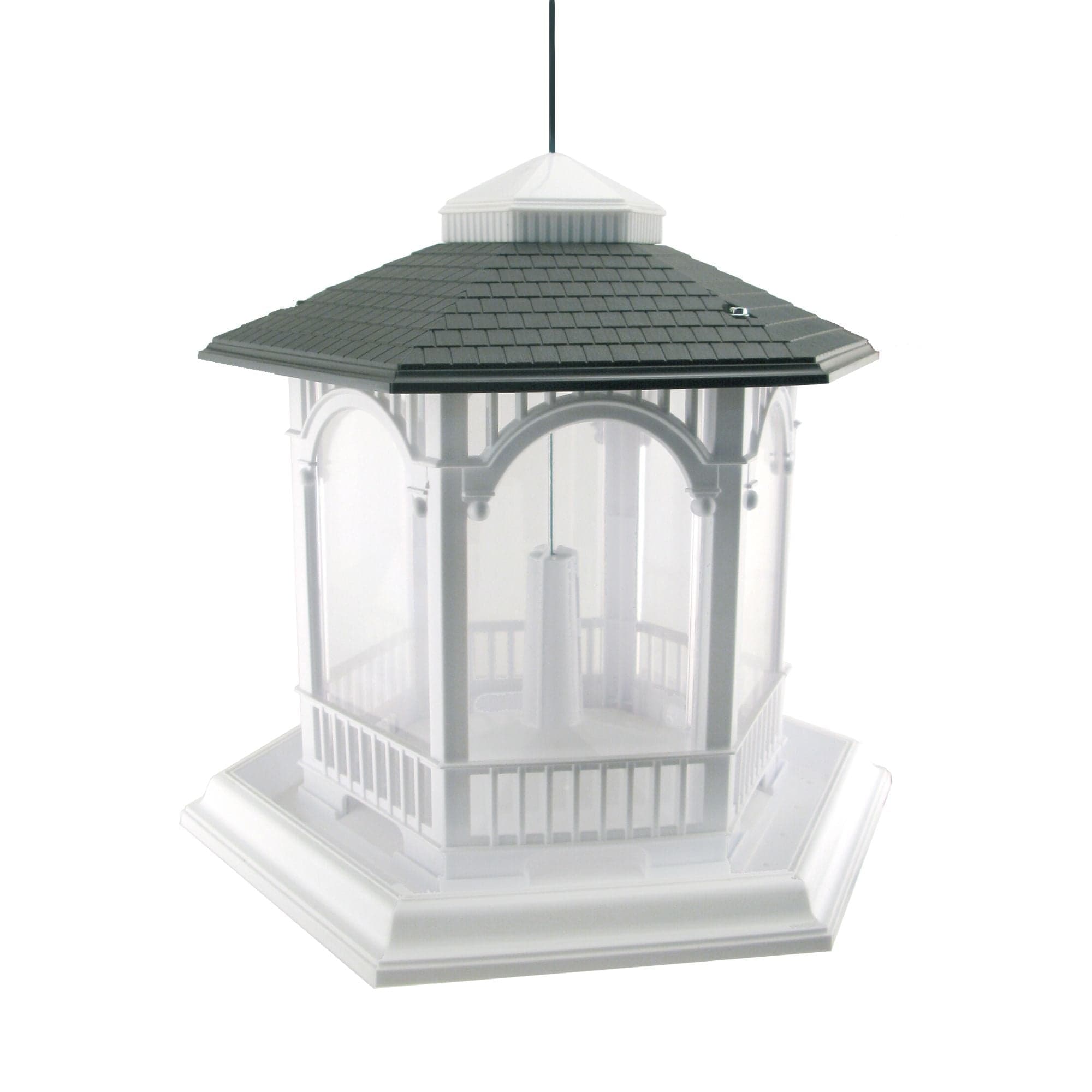 Panacea Deluxe Jumbo Plastic Gazebo Outdoor Bird Feeder, 10-lb, White
