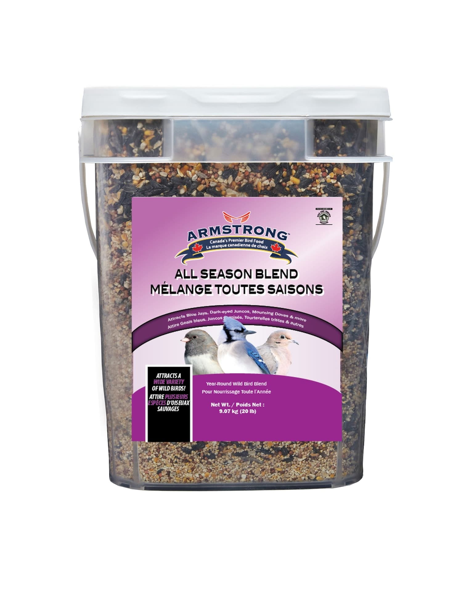 Armstrong All Season Blend Bird Seed Pail, 9.07-kg