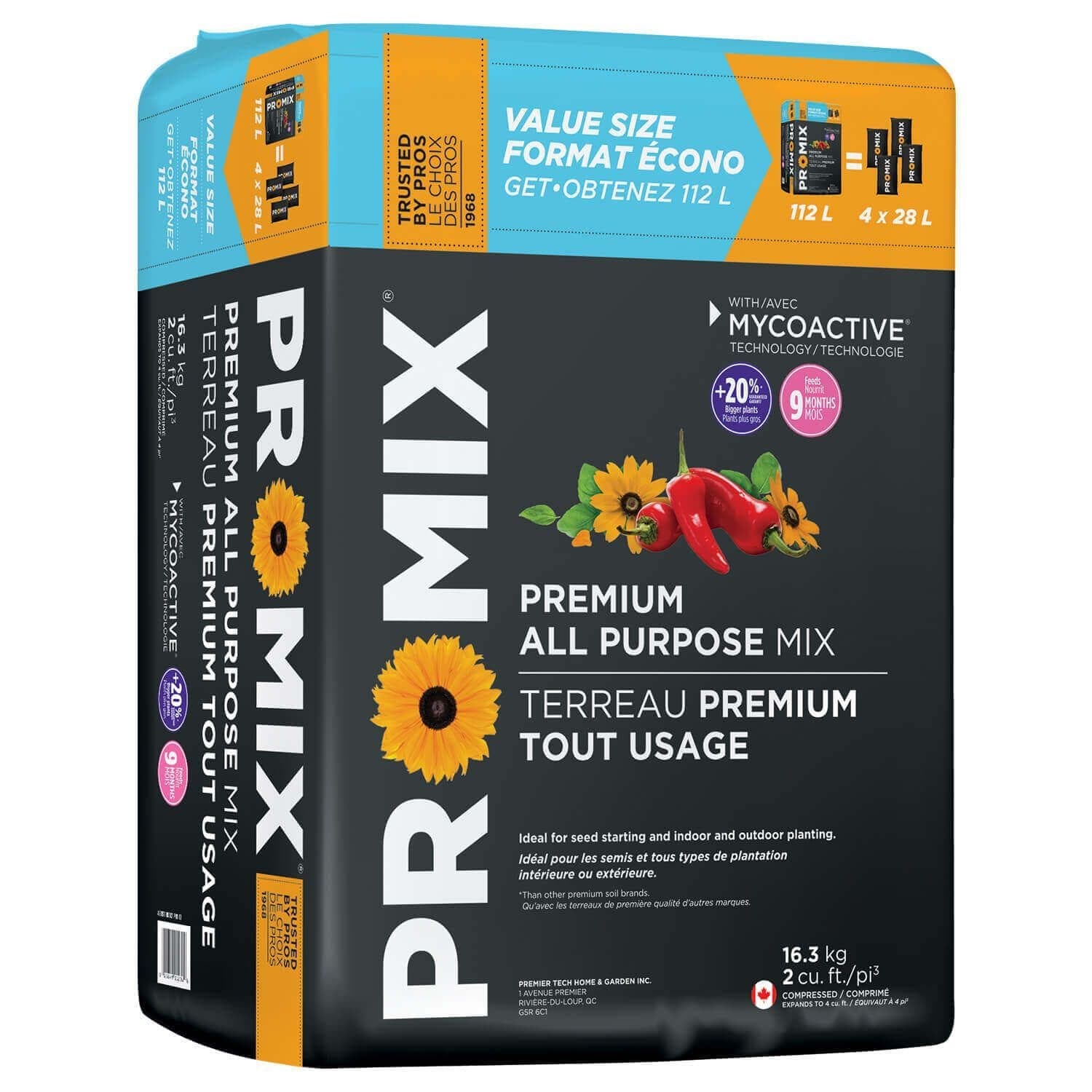 PRO-MIX All Purpose Mix, 20% Bigger Plants – 2 ft3 Compressed