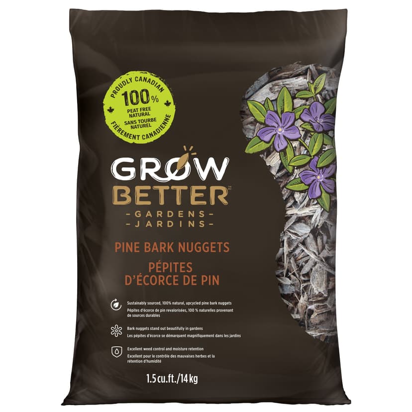GrowBetter Gardens Pine Bark Nugget Mulch, 1.5-cu-ft