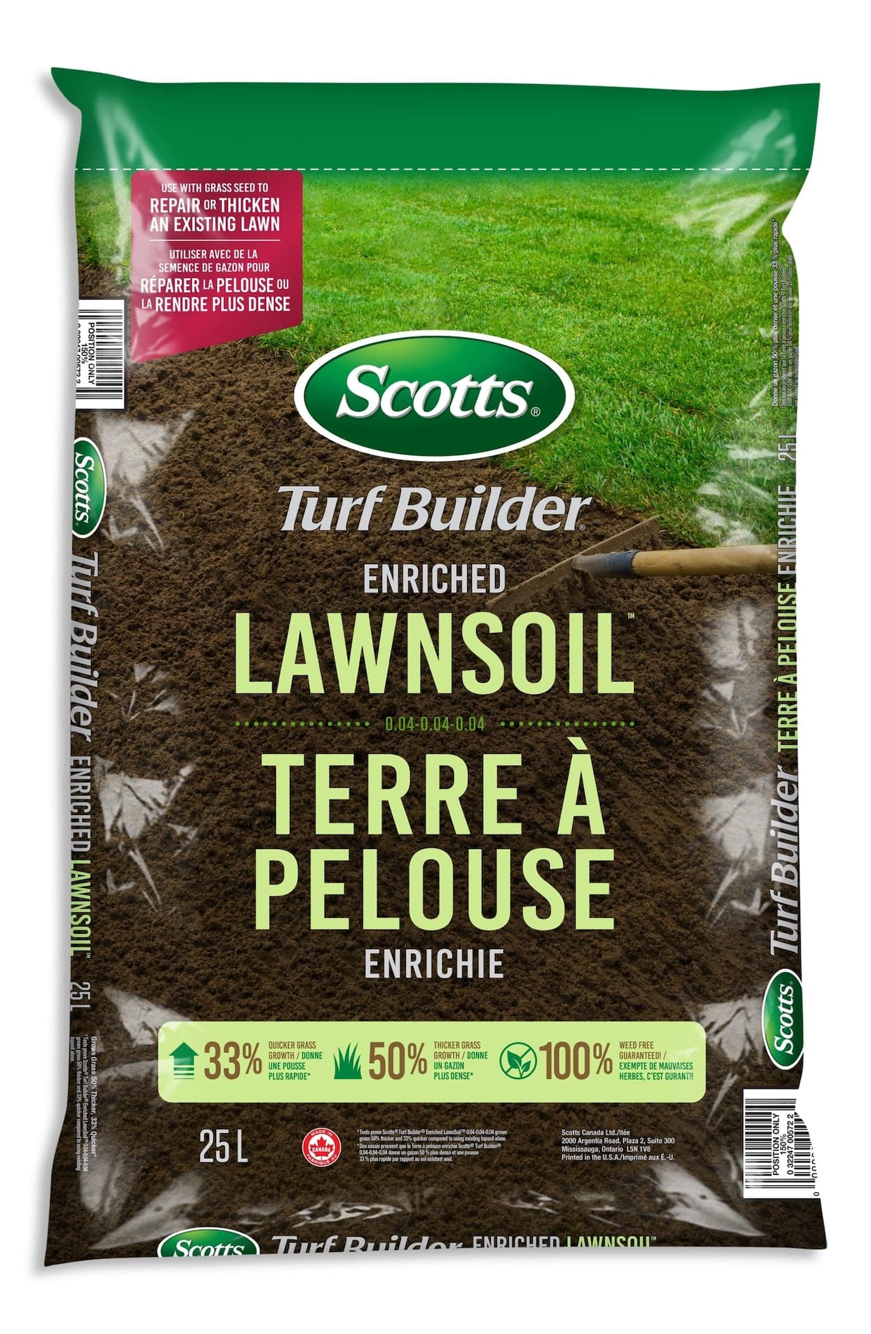 Scotts Turf Builder Enriched Lawn Soil, 25-L
