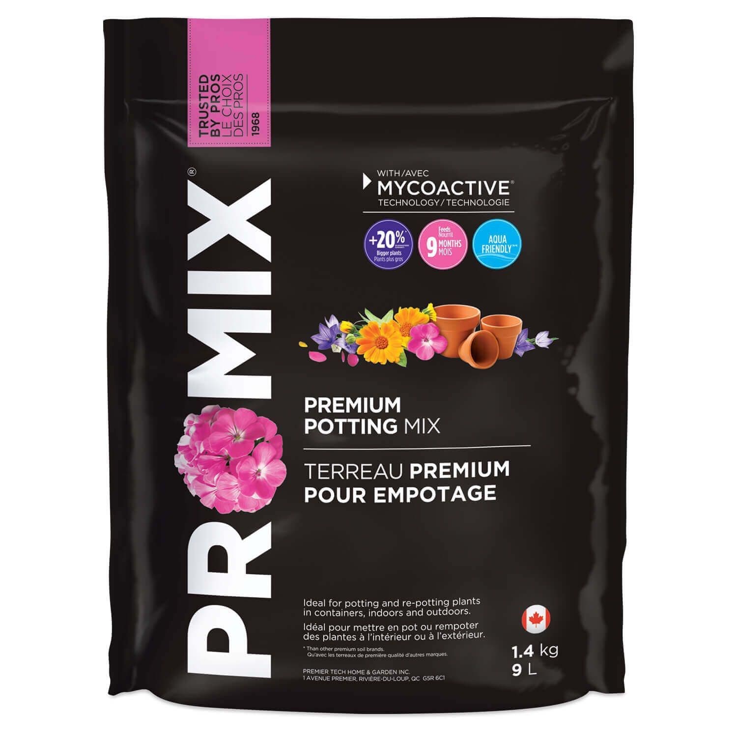 PRO-MIX Potting Mix, Bigger Plants, More Blooms, 9-L