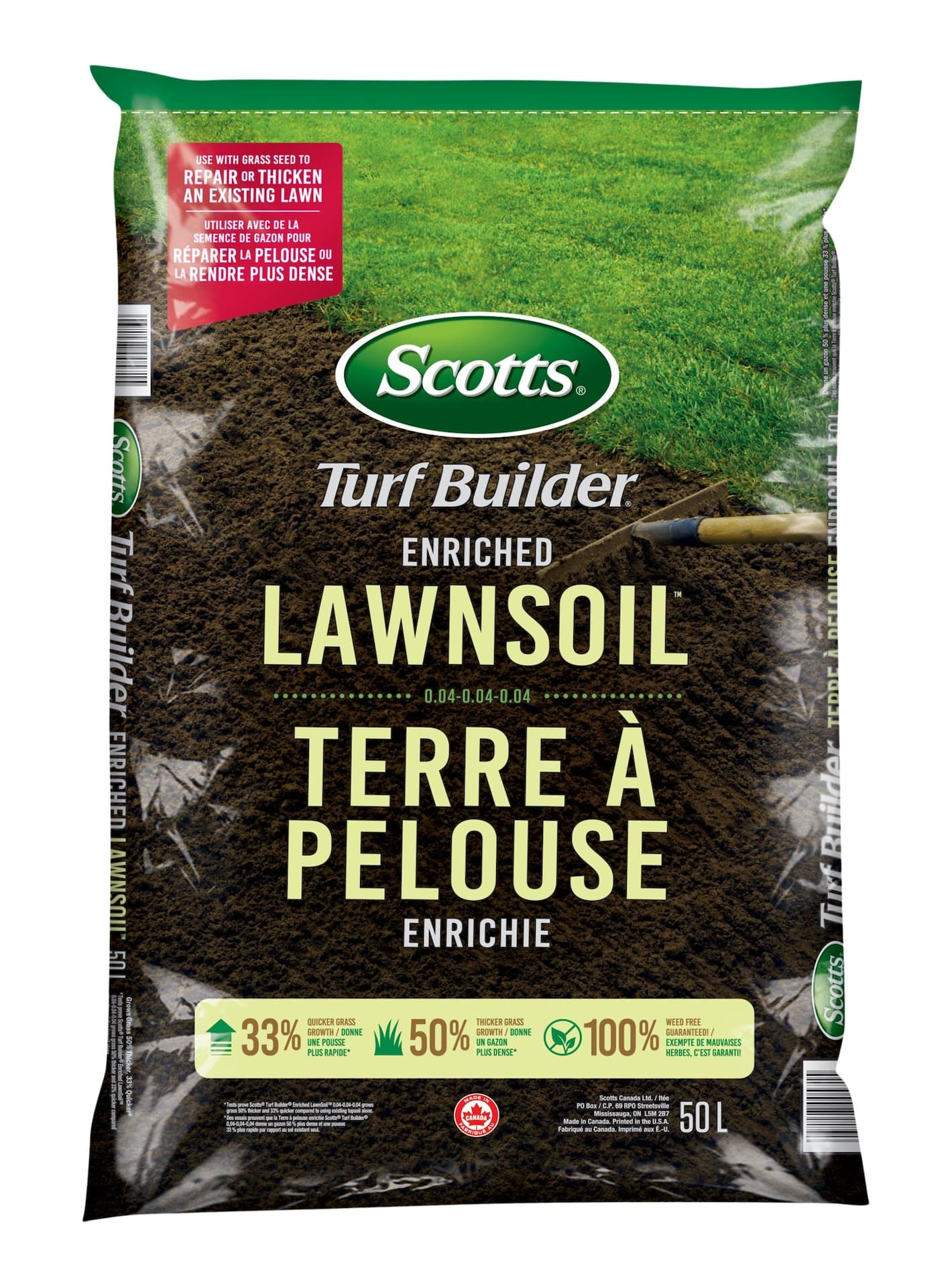 Scotts Turf Builder Enriched Lawn Soil, 50-L