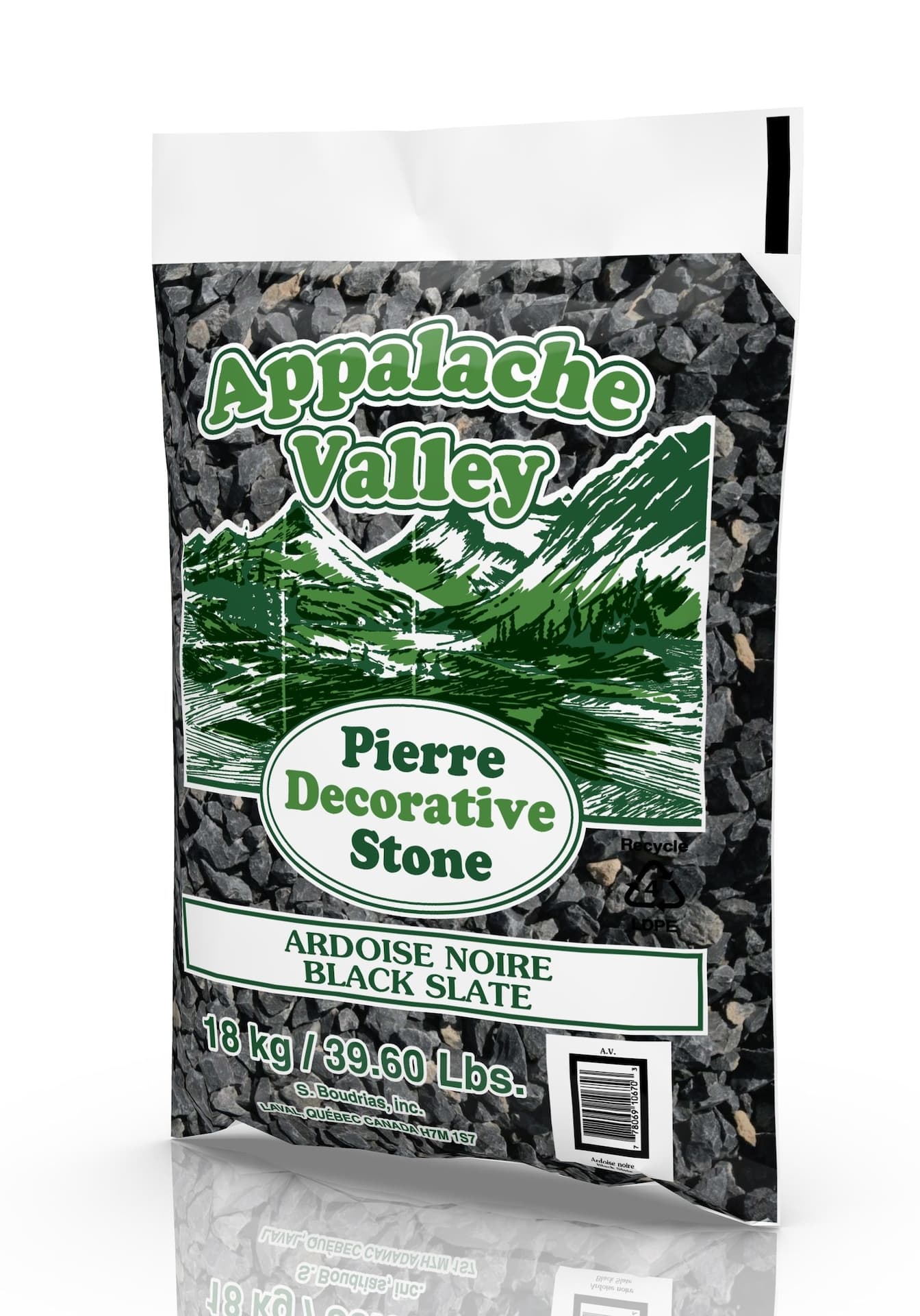 Garden Club Appalache Valley Black Slate, Decorative Stone, Water/Freeze Resistant, 18-kg