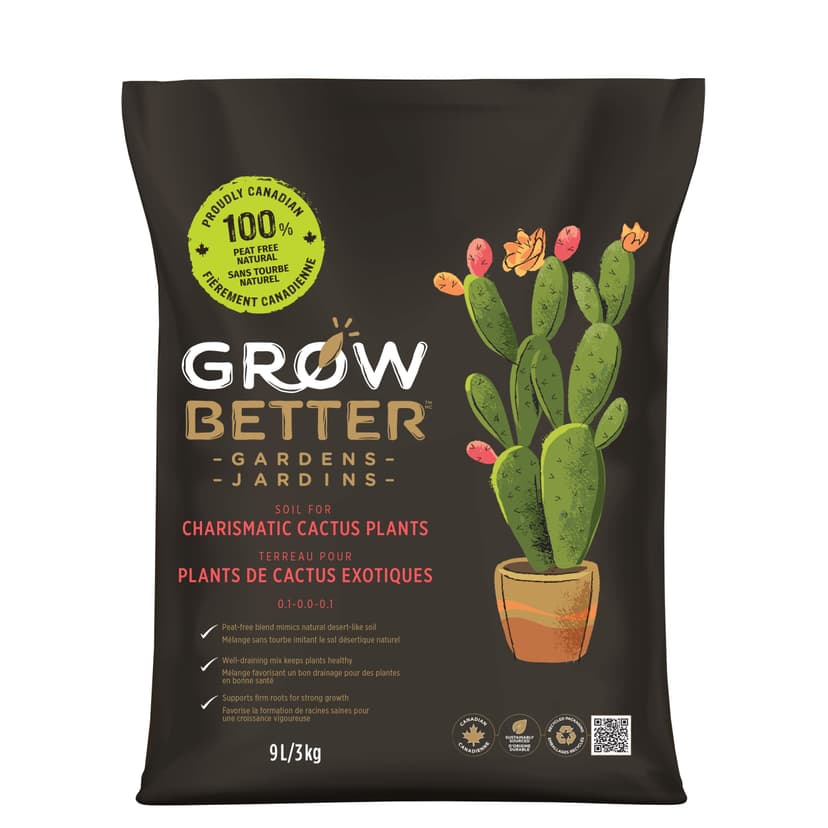 GrowBetter Gardens 9-L Soil for Charismatic Cactus Plants Mix