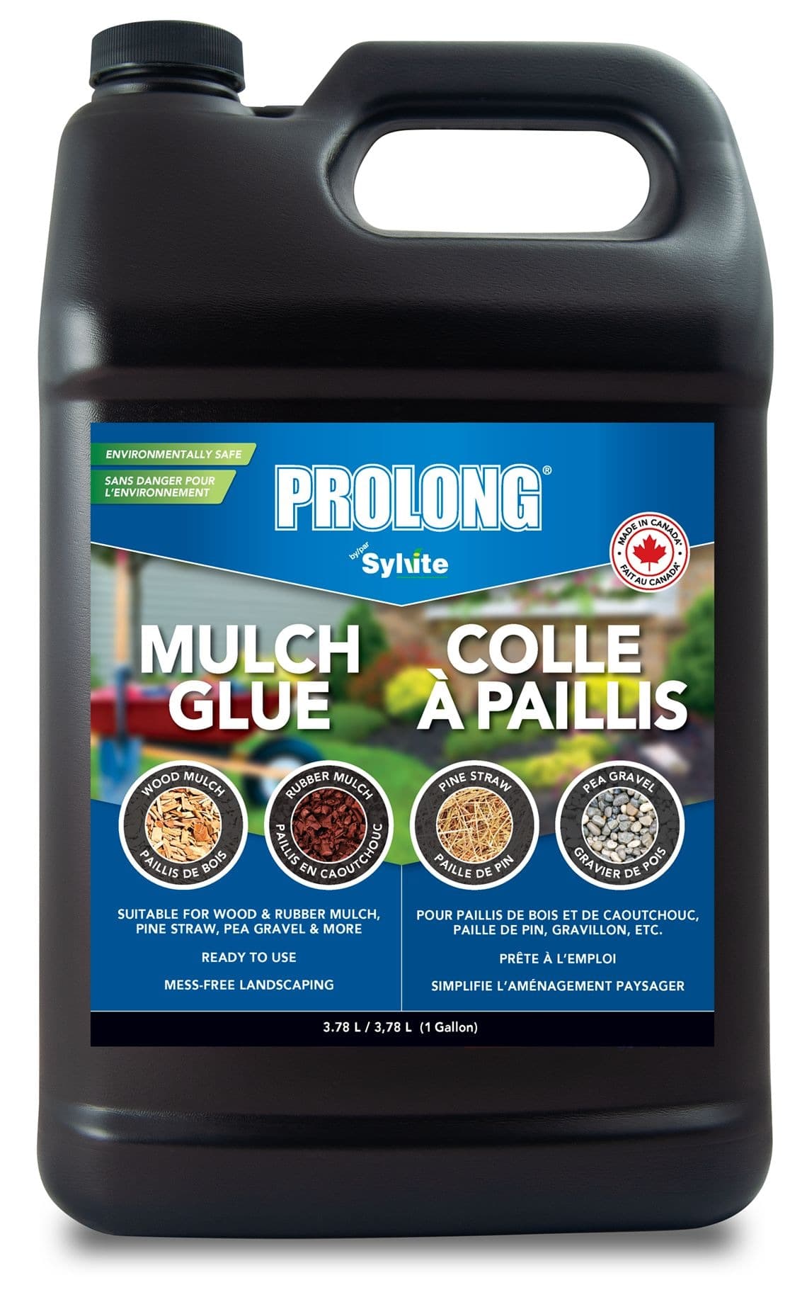 Prolong Landscaping Mulch Glue for Wood/Rubber/Pine Straw/Pea Gravel, 1-Gallon