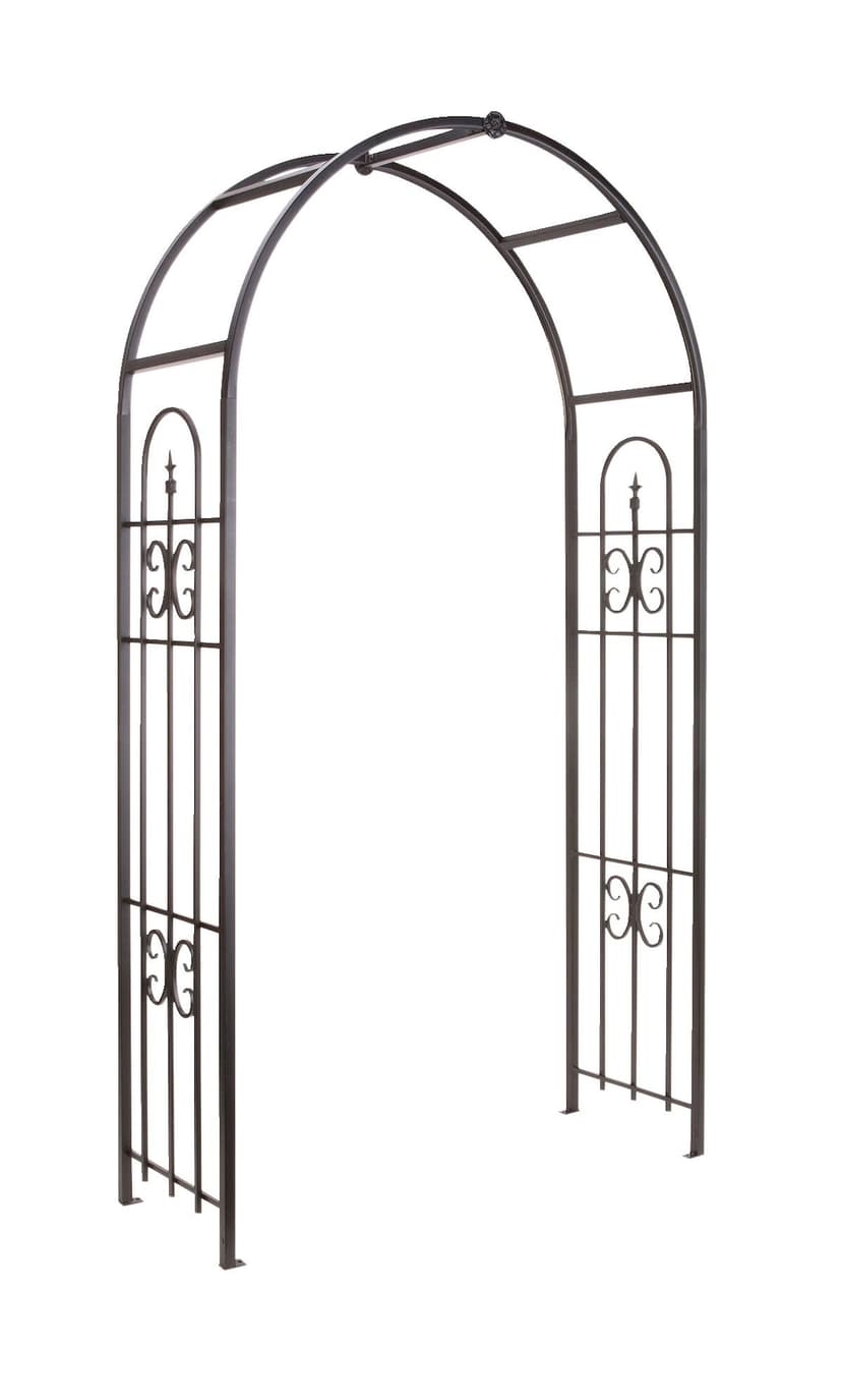 Panacea Classic Finial Arch/Arbour, 90-in x 48-in, Black