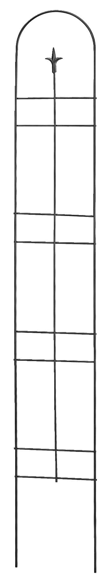 Panacea Decorative Arched Finial Steel Treillis, 60-in, Black