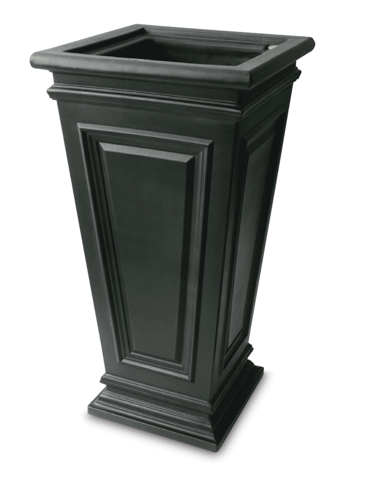 Algreen Covington Self-Watering Taper Planter, 14-in W x 27-in H x 14-in D, Black
