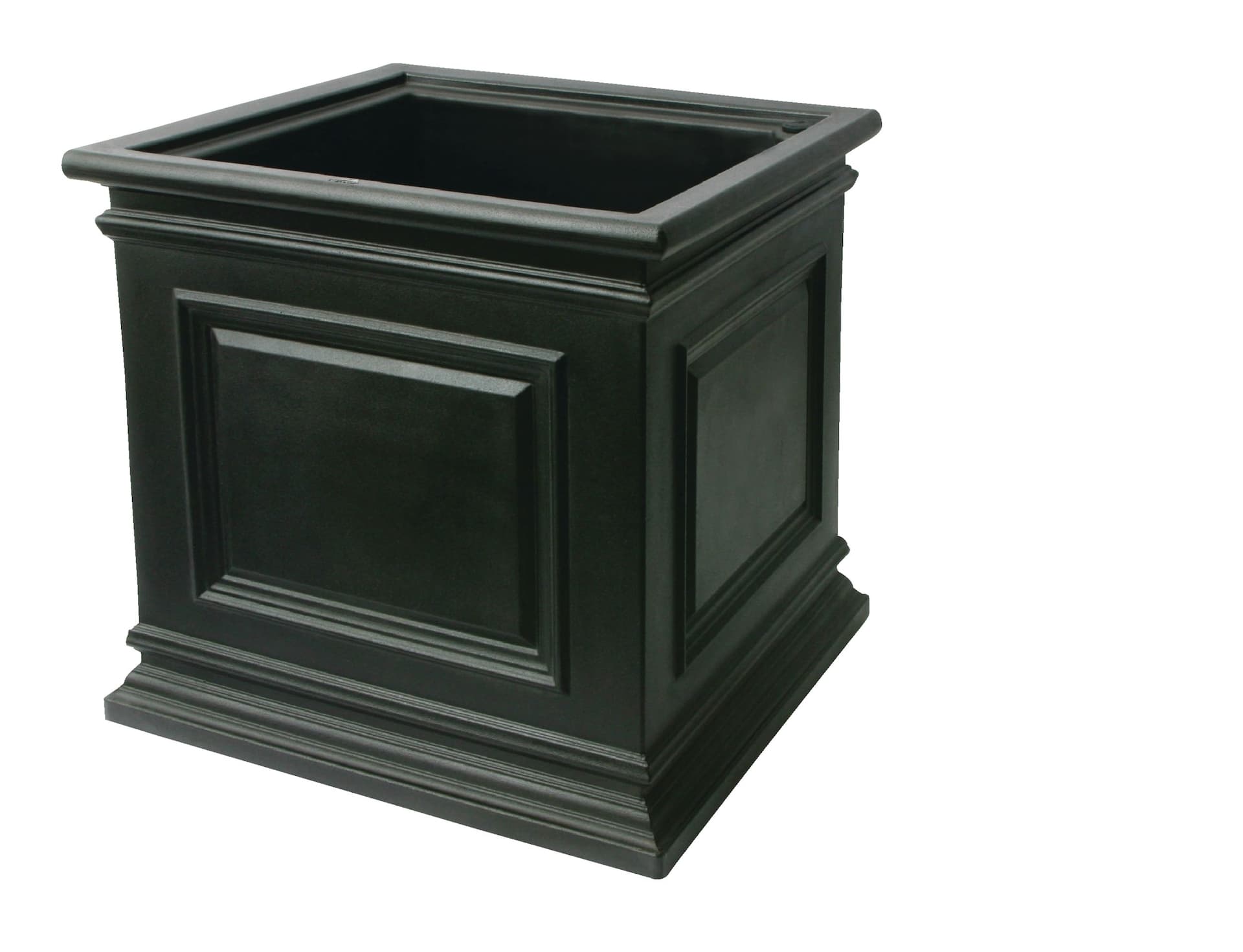 Algreen Covington Self-Watering Cube Planter, 16-in W x 16.25-in H x 16-in D, Black