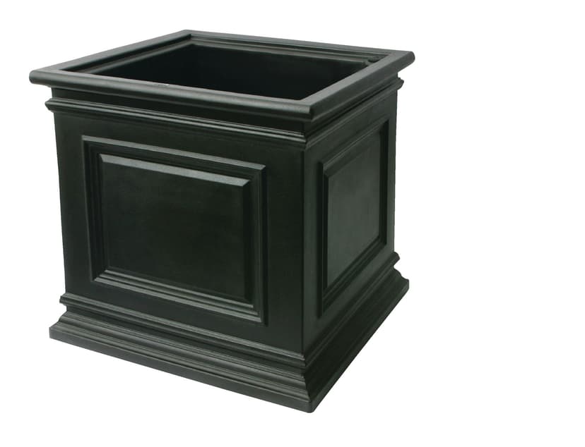 Algreen Covington Self-Watering Cube Planter, 16-in W x 16.25-in H x 16-in D, Black