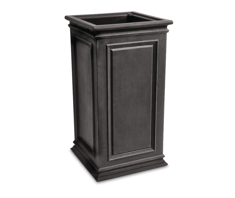 Algreen Covington Self-Watering Tall Planter, 14-in W x 27-in H x 14-in D, Black