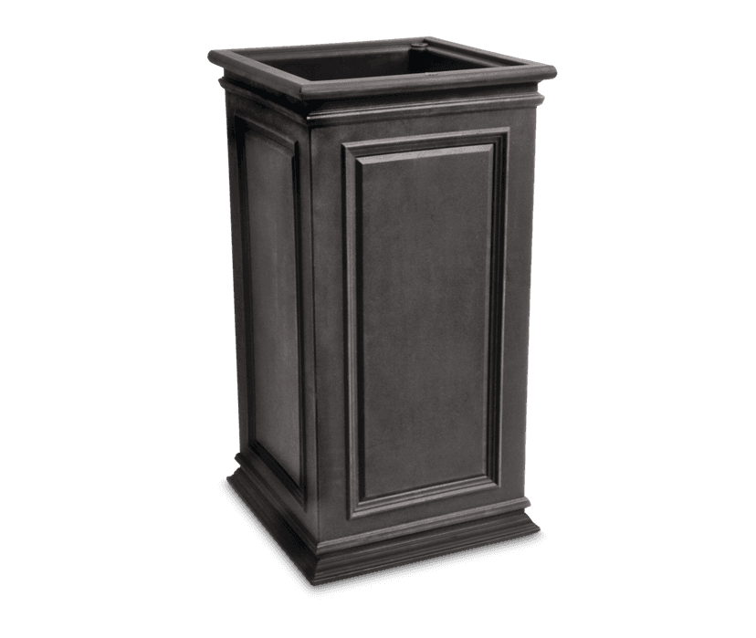 Algreen Covington Self-Watering Tall Planter, 14-in W x 27-in H x 14-in D, Black