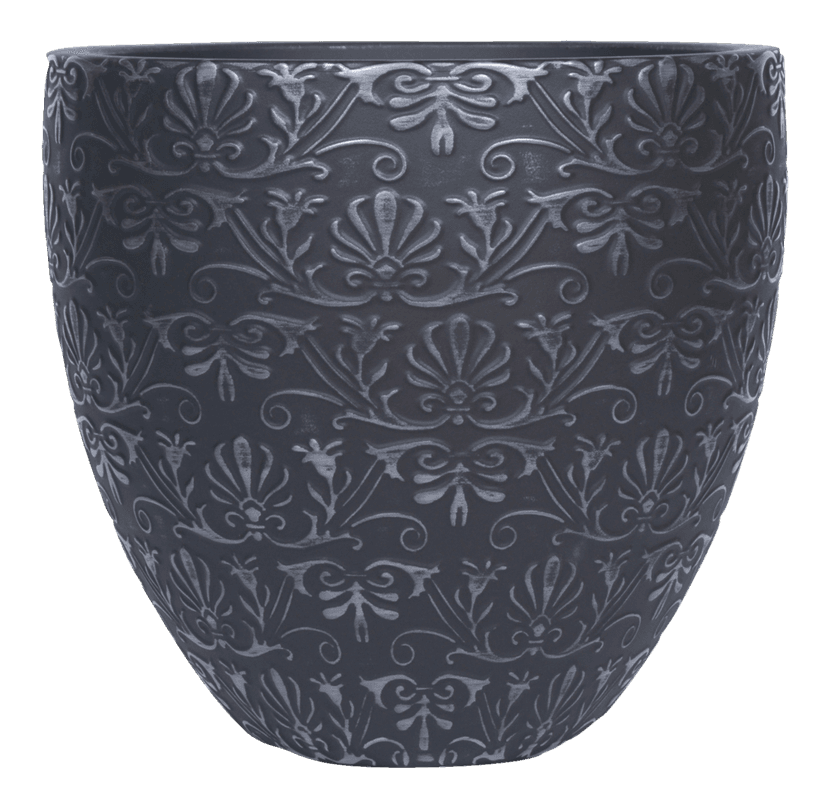CANVAS Fairfield Resin Bell Shaped Planter, 12-in W x 10-in H x 12-in D, Black