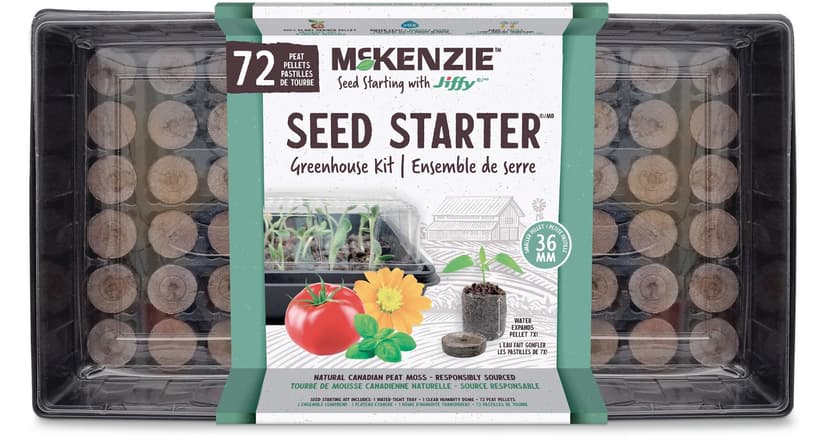 Mckenzie with Jiffy Greenhouse Seed Starter Kit with 72 Peat Pellets, 36 mm