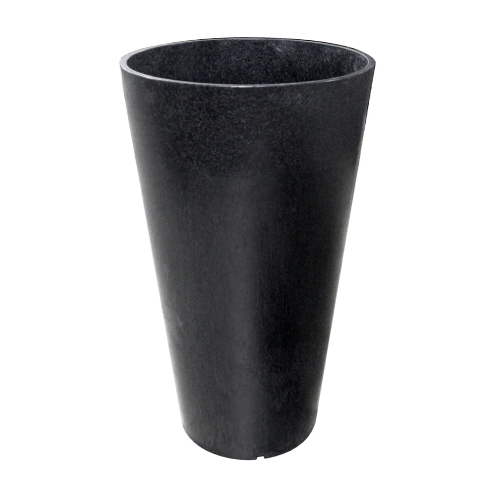 CANVAS Concerto Self Watering Round Planter, 12-in W x 20-in H x 12-in D, Black