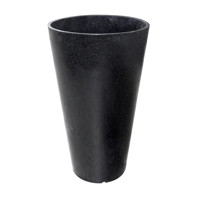 CANVAS Concerto Self Watering Round Planter, 12-in W x 20-in H x 12-in D, Black