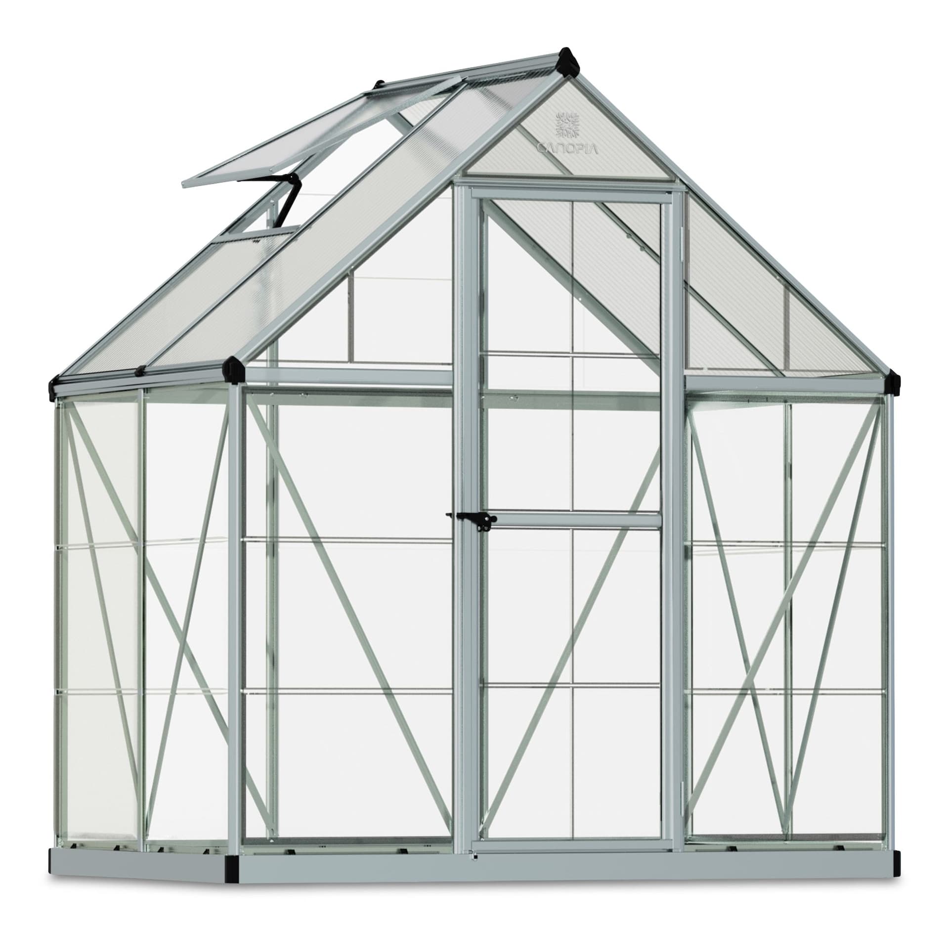 Palram Hybrid Greenhouse, 6-ft x 4-ft, Silver