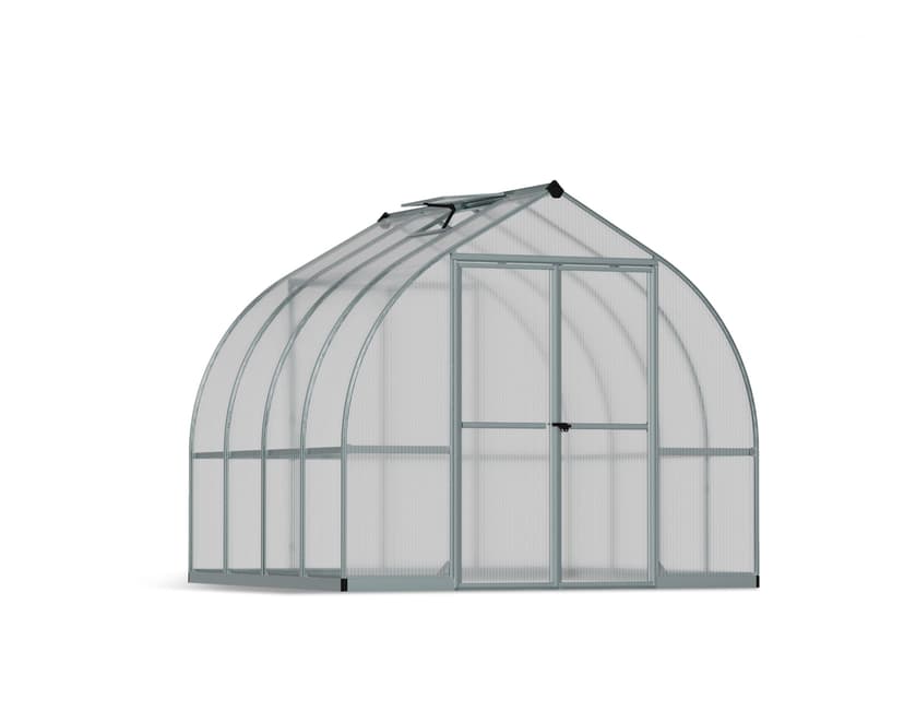 Palram Bella Hobby Greenhouse w/ Twin Wall Glazing, 8-ft x 8-ft