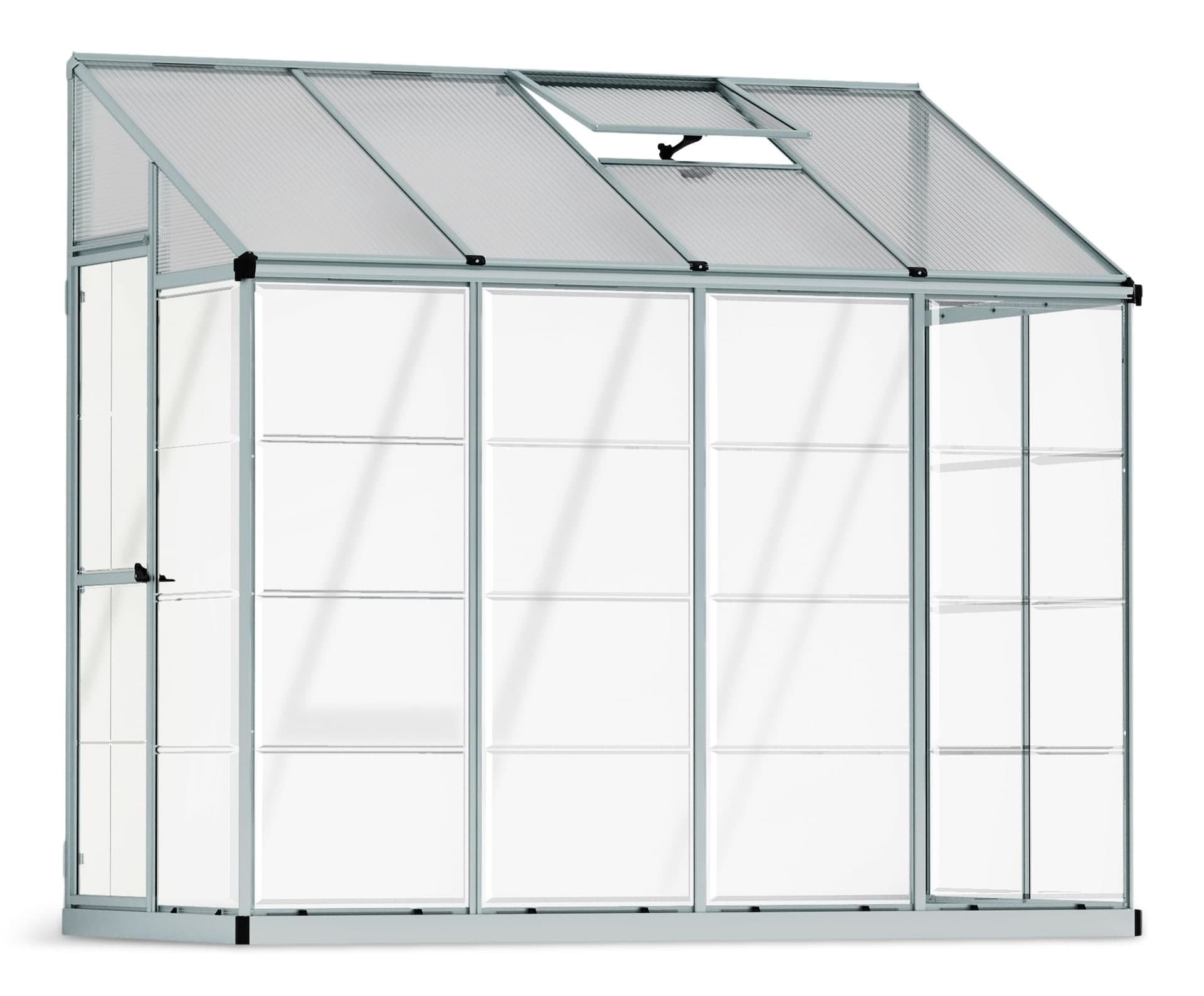 Palram Lean-To™ Grow Twin Wall Greenhouse, 8-ft x 4-ft