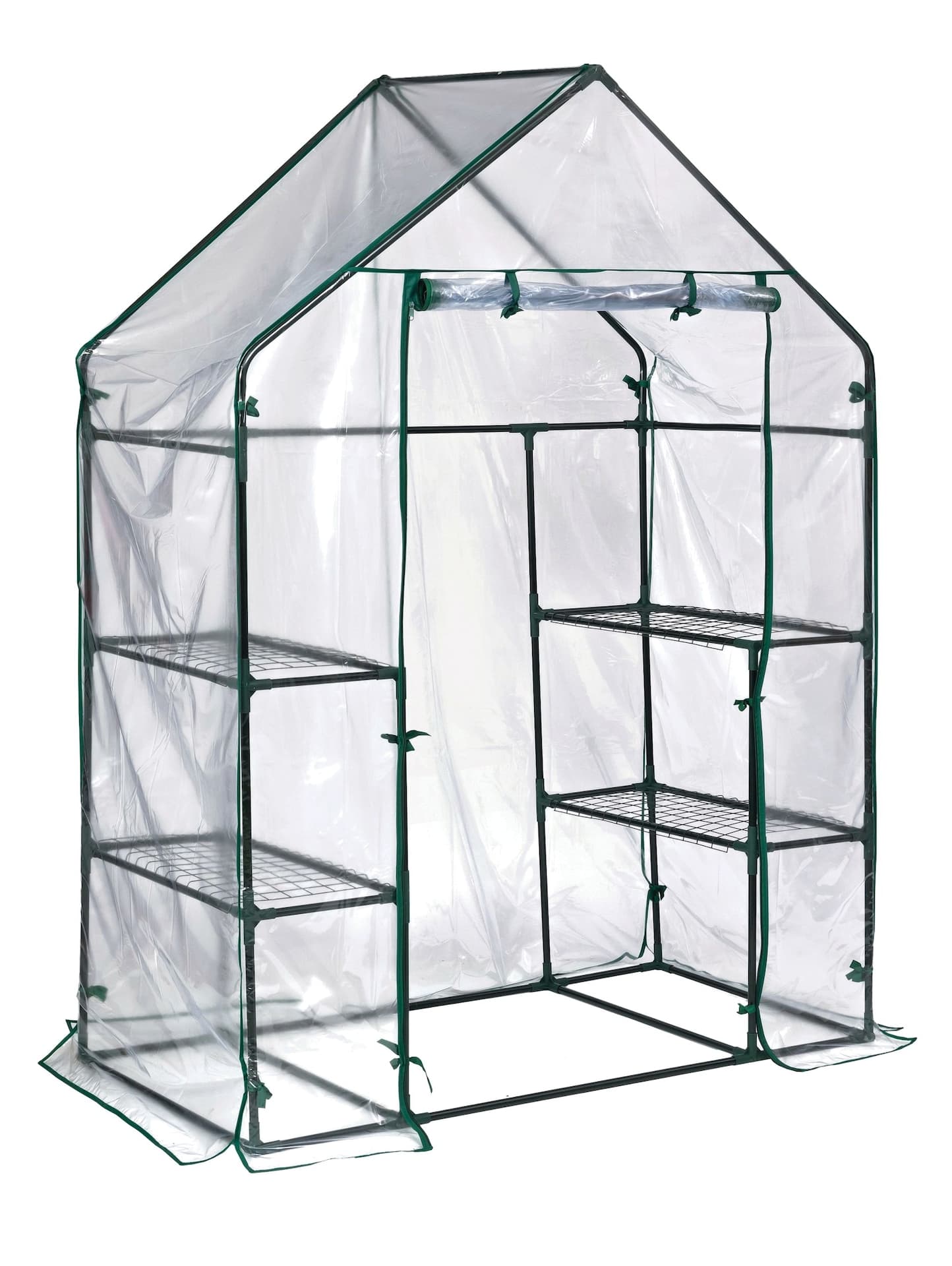 Deluxe Greenhouse w/ Removable Cover, 4-ft x 6-ft, Green
